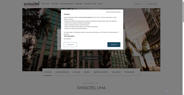 Security scan screenshot of https://www.swissotel.com/hotels/lima/