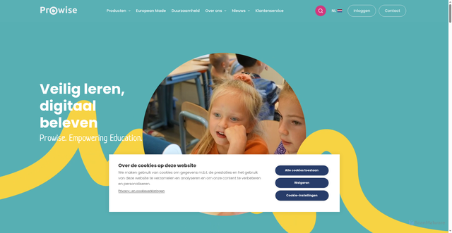 Security scan screenshot of https://prowise.com