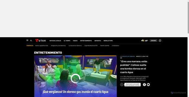 Security scan screenshot of https://www.telemundoutah.com/video/entretenimiento/realities-de-telemundo/video-la-casa-de-los-famosos-celinee-gas-cuarto-agua/2385398/