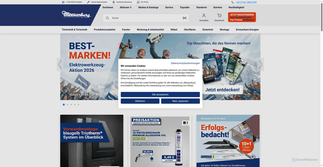 Security scan screenshot of https://meesenburg.com