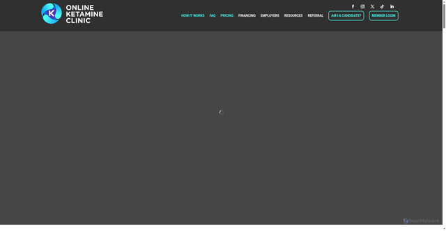 Security scan screenshot of http://onlineketamineclinic.com/