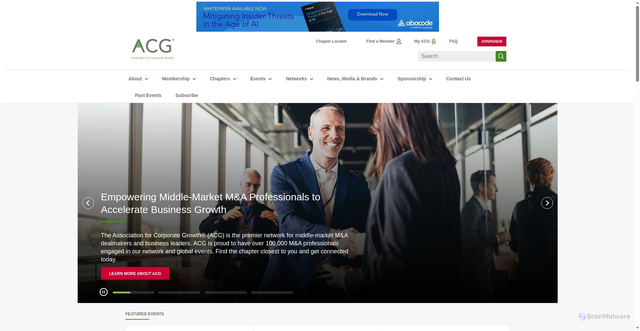 Security scan screenshot of https://www.acg.org