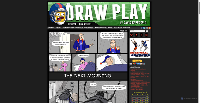 Security scan screenshot of https://www.thedrawplay.com/comic/a-giant-metamorphosis/