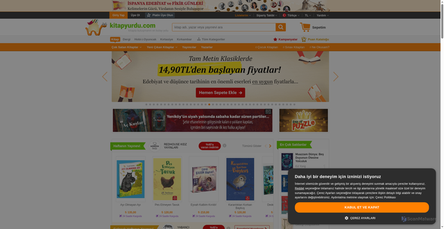 Security scan screenshot of https://www.kitapyurdu.com