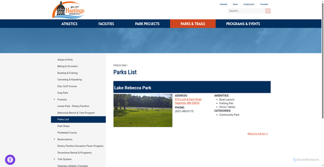 Security scan screenshot of https://www.hastingsmn.gov/Home/Components/FacilityDirectory/FacilityDirectory/70/484