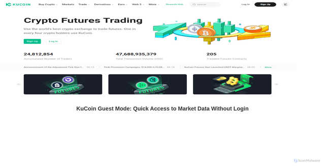 Security scan screenshot of https://kucoqinlogin.webflow.io/