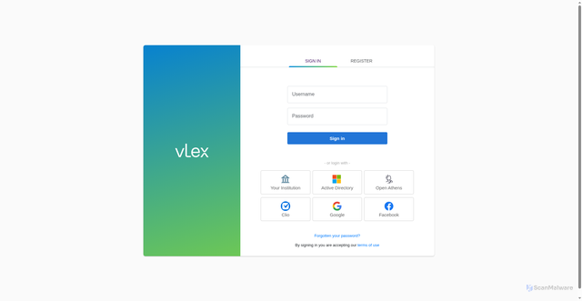 Security scan screenshot of https://app.vlex.com