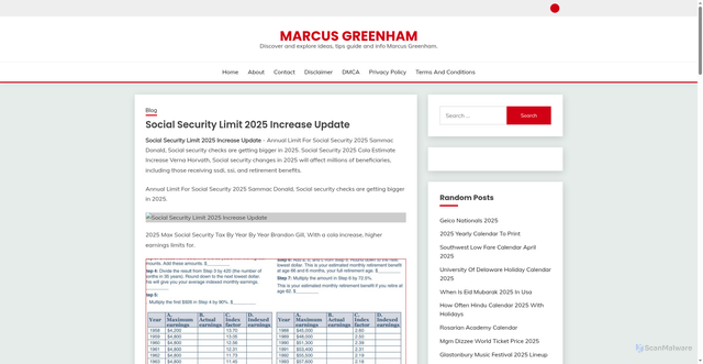Security scan screenshot of https://marcusgreenhama.pages.dev/oqiqq-social-security-limit-2025-increase-update-tyqdc/