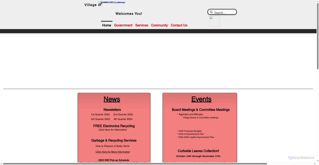 Security scan screenshot of https://www.villageoflomira.gov/