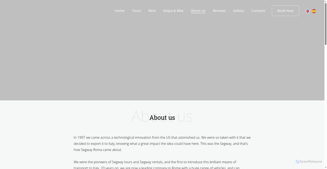 Security scan screenshot of https://segwayroma-mdynzx3.pages.dev/about