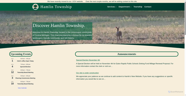 Security scan screenshot of https://hamlineatonmi.gov/