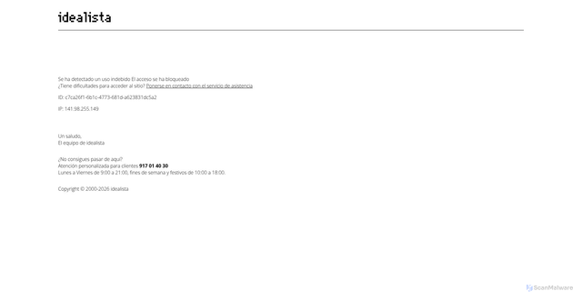 Security scan screenshot of https://www.idealista.com/en/venta-viviendas/adamuz-cordoba/