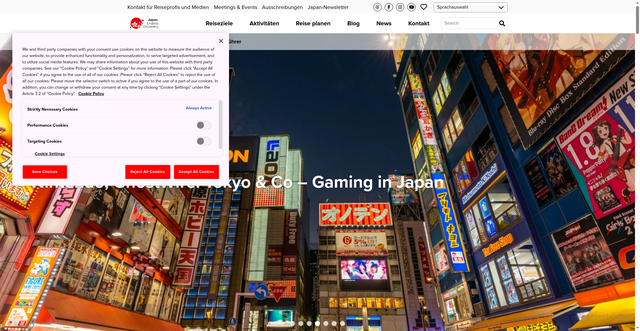 Security scan screenshot of https://www.japan.travel/en/