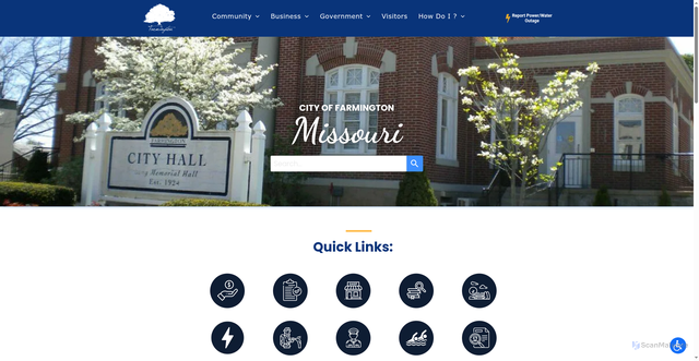 Security scan screenshot of https://www.farmington-mo.gov/