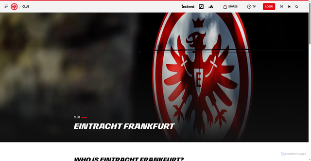 Security scan screenshot of https://club.eintracht.de/
