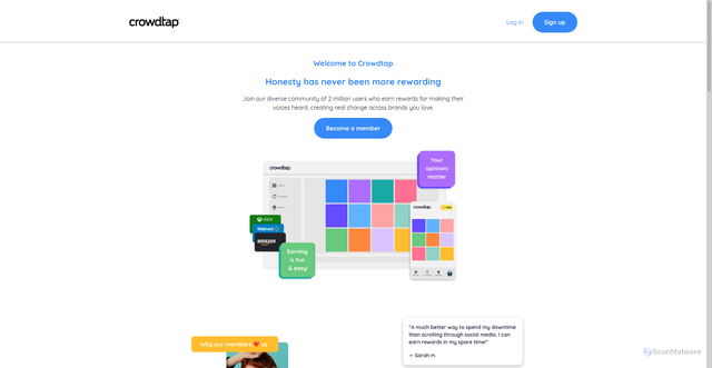 Security scan screenshot of https://crowdtap.com