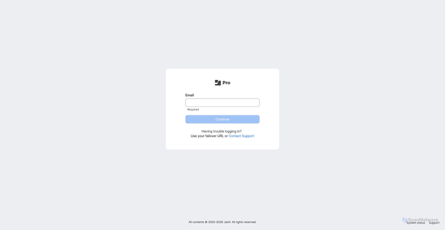 Security scan screenshot of https://applesap.jamfcloud.com