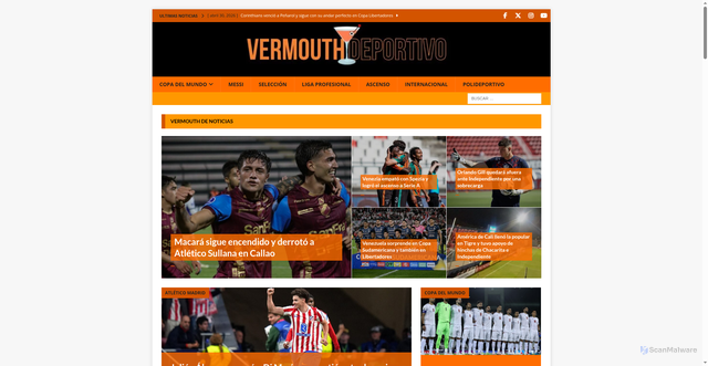 Security scan screenshot of https://www.vermouth-deportivo.com.ar