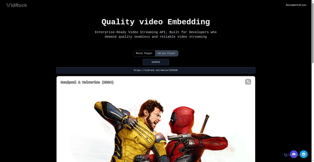 Security scan screenshot of https://vidrock.net