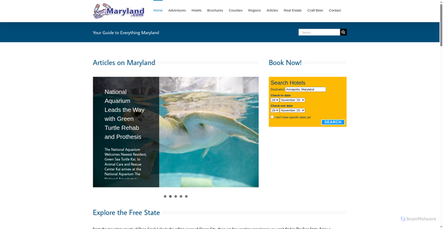 Security scan screenshot of https://www.maryland.com/