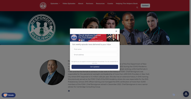 Security scan screenshot of https://www.respondertv.com/guests/lillian-bonsignore/