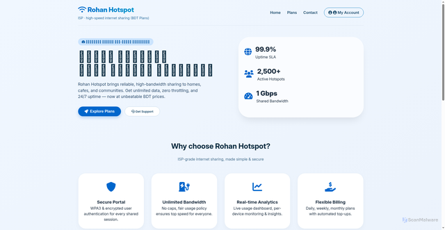 Security scan screenshot of https://rohan-hotspot-net-5xz3h87t8r.edgeone.app/