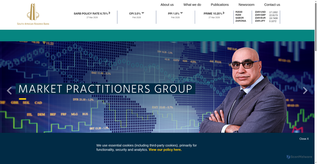 Security scan screenshot of https://resbank.co.za