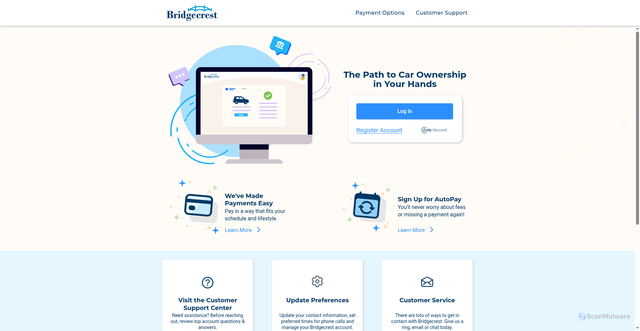 Security scan screenshot of https://auth.bridgecrest.com