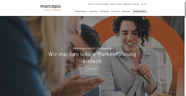 Security scan screenshot of https://marcapo.com