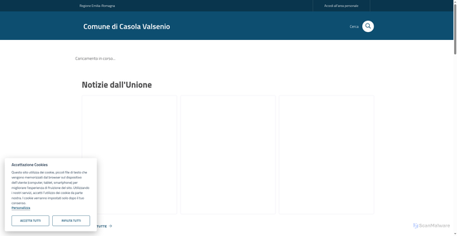 Security scan screenshot of https://www.comune.casolavalsenio.ra.it/