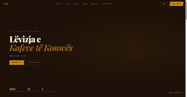 Security scan screenshot of https://levizjakafeve.com/