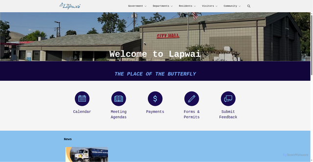 Security scan screenshot of https://cityoflapwai.gov/