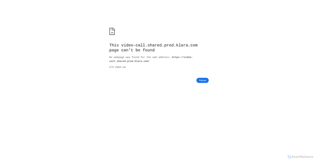 Security scan screenshot of https://video-call.shared.prod.klara.com