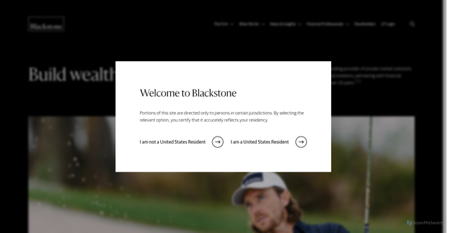 Security scan screenshot of https://pws.blackstone.com