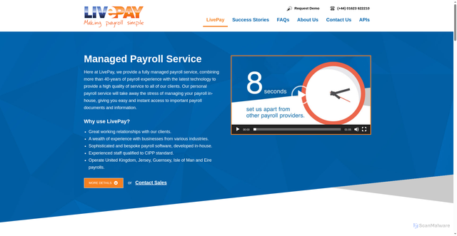 Security scan screenshot of https://www.livepay.co.uk/