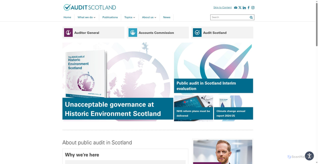 Security scan screenshot of https://audit.scot/