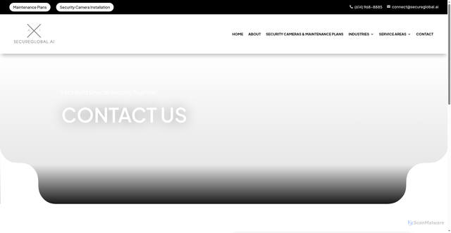 Security scan screenshot of https://secureglobal.pages.dev/contact/