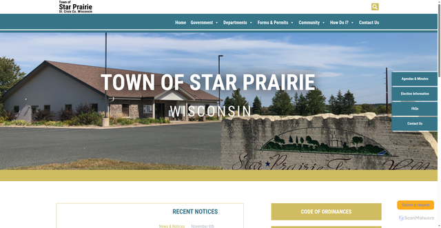 Security scan screenshot of https://townofstarprairiewi.gov/
