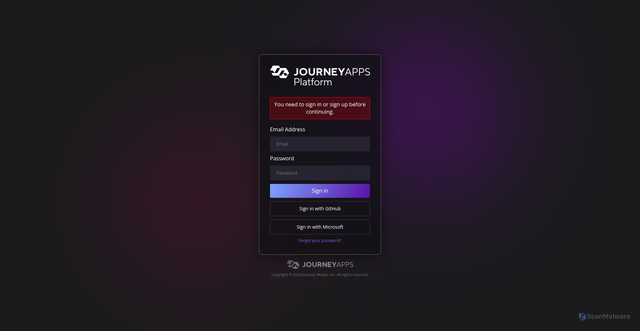 Security scan screenshot of https://powersync.journeyapps.com