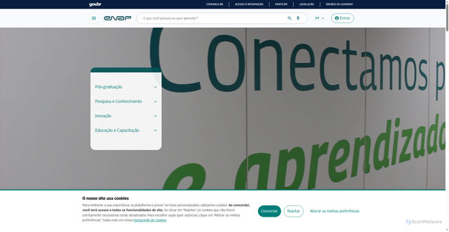 Security scan screenshot of https://www.enap.gov.br/