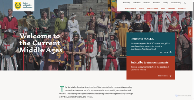 Security scan screenshot of https://sca.org