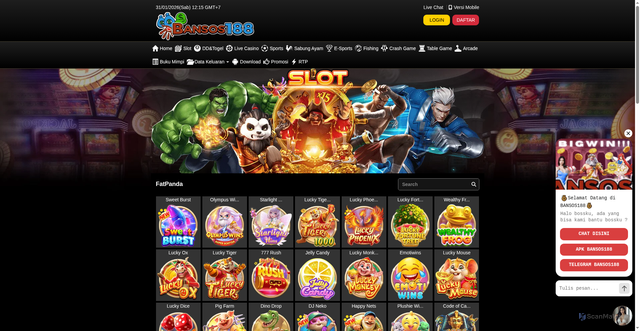 Security scan screenshot of https://apk4-bansos188.vip/desktop/game/slot/fatpanda