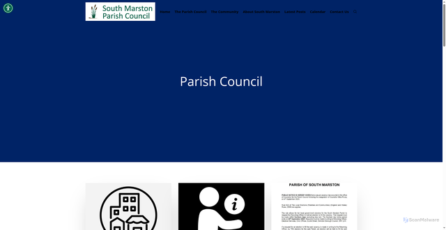 Security scan screenshot of https://southmarston.org.uk/category/parish-council/