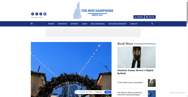 Security scan screenshot of https://www.tnhdigital.com/article/2025/12/sams-holiday-winter-film-picks