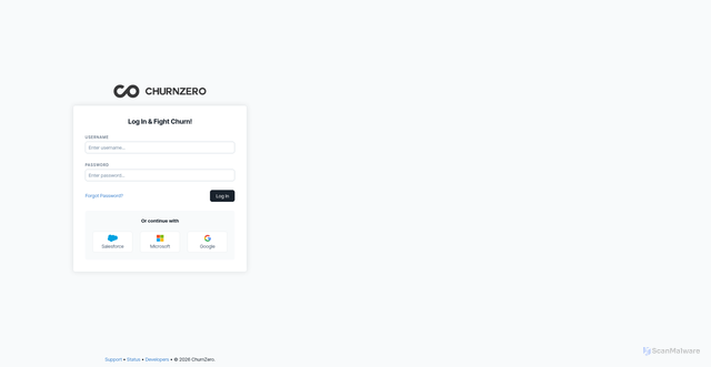 Security scan screenshot of https://coreview.us1app.churnzero.net