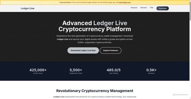 Security scan screenshot of http://v2-ledger.live/