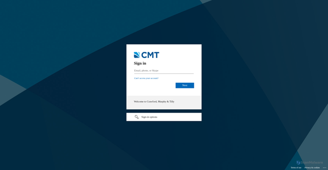Security scan screenshot of https://cmtengr-my.sharepoint.com