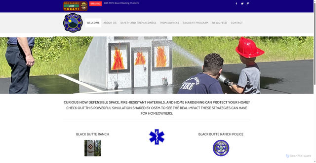 Security scan screenshot of https://bbrfire-or.gov/