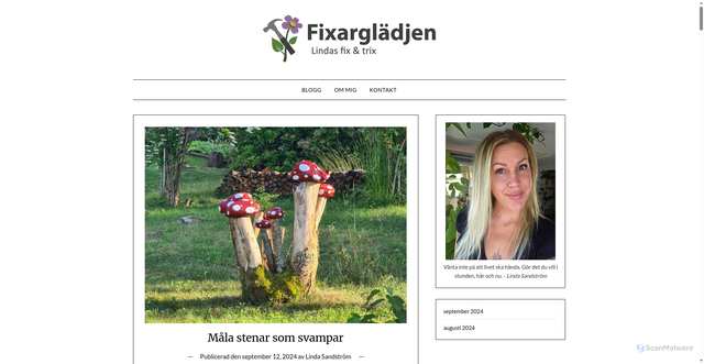 Security scan screenshot of https://fixargladjen.se