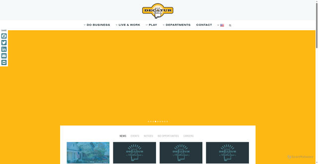 Security scan screenshot of https://www.cityofdecatural.com/